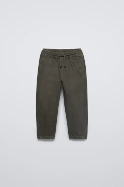 Niños ZARA 1½ - 6 Años·Pantalones / Leggings|6 - 18 Meses·Pantalones / Leggings<PANTALÓN RAYAS PARCHE
