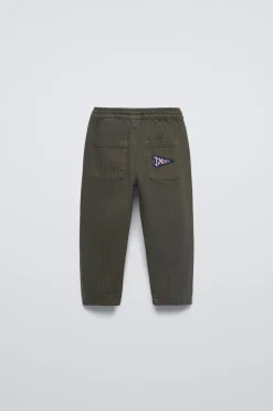 Niños ZARA 1½ - 6 Años·Pantalones / Leggings|6 - 18 Meses·Pantalones / Leggings<PANTALÓN RAYAS PARCHE