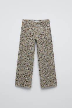 Niños ZARA 6 - 14 Años·Pantalones|6 - 14 Años·Total Look<PANTALÓN STRAIGHT MICROPANA FLORES