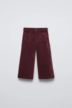 Niños ZARA 1½ - 6 Años·Pantalones<PANTALÓN WIDE LEG VELVET