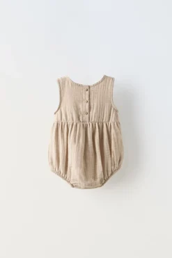 Niños ZARA 6 - 18 Meses·Vestidos / Monos<PELELE BAMBULA BORDADO