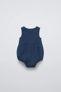 Niños ZARA 6 - 18 Meses·Vestidos / Monos<PELELE BORDADO SETA