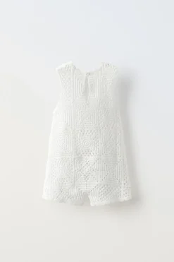 Niños ZARA 1½ - 6 Años·Vestidos / Petos|1½ - 6 Años·Punto<PETO CORTO PUNTO CROCHET