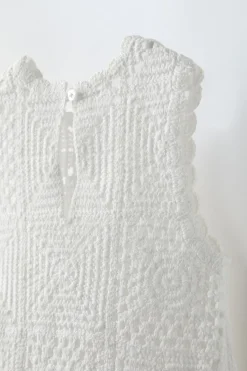 Niños ZARA 1½ - 6 Años·Vestidos / Petos|1½ - 6 Años·Punto<PETO CORTO PUNTO CROCHET