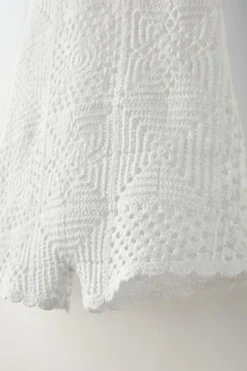 Niños ZARA 1½ - 6 Años·Vestidos / Petos|1½ - 6 Años·Punto<PETO CORTO PUNTO CROCHET