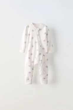 Niños ZARA 0 - 6 Meses·Ropa Interior / Pijamas|6 - 18 Meses·Ropa Interior / Pijamas<PIJAMA ENTERO PIE CONVERTIBLE CONEJITOS