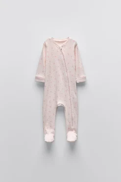 Niños ZARA 0 - 6 Meses·Ropa Interior / Pijamas|6 - 18 Meses·Ropa Interior / Pijamas<PIJAMA ENTERO RIB LACITOS
