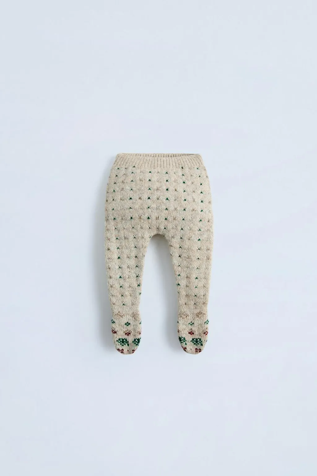 Niños ZARA 0 - 6 Meses·Punto|0 - 6 Meses·Leggings / Polainas<POLAINA PUNTO JACQUARD CASITAS