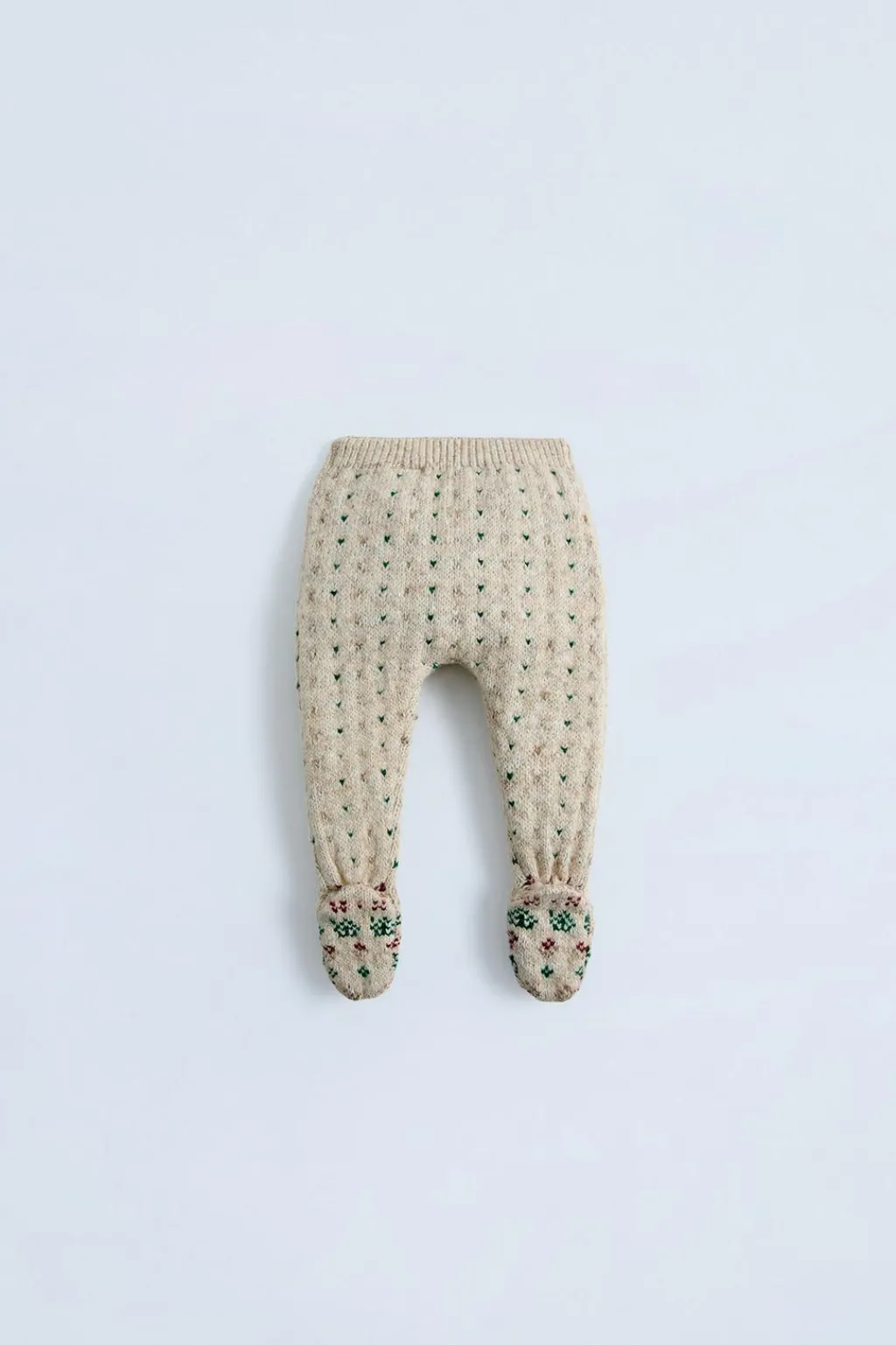 Niños ZARA 0 - 6 Meses·Punto|0 - 6 Meses·Leggings / Polainas<POLAINA PUNTO JACQUARD CASITAS