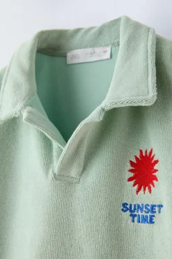 Niños ZARA 6 - 14 Años·Camisetas<POLO TOALLA BORDADO SOL