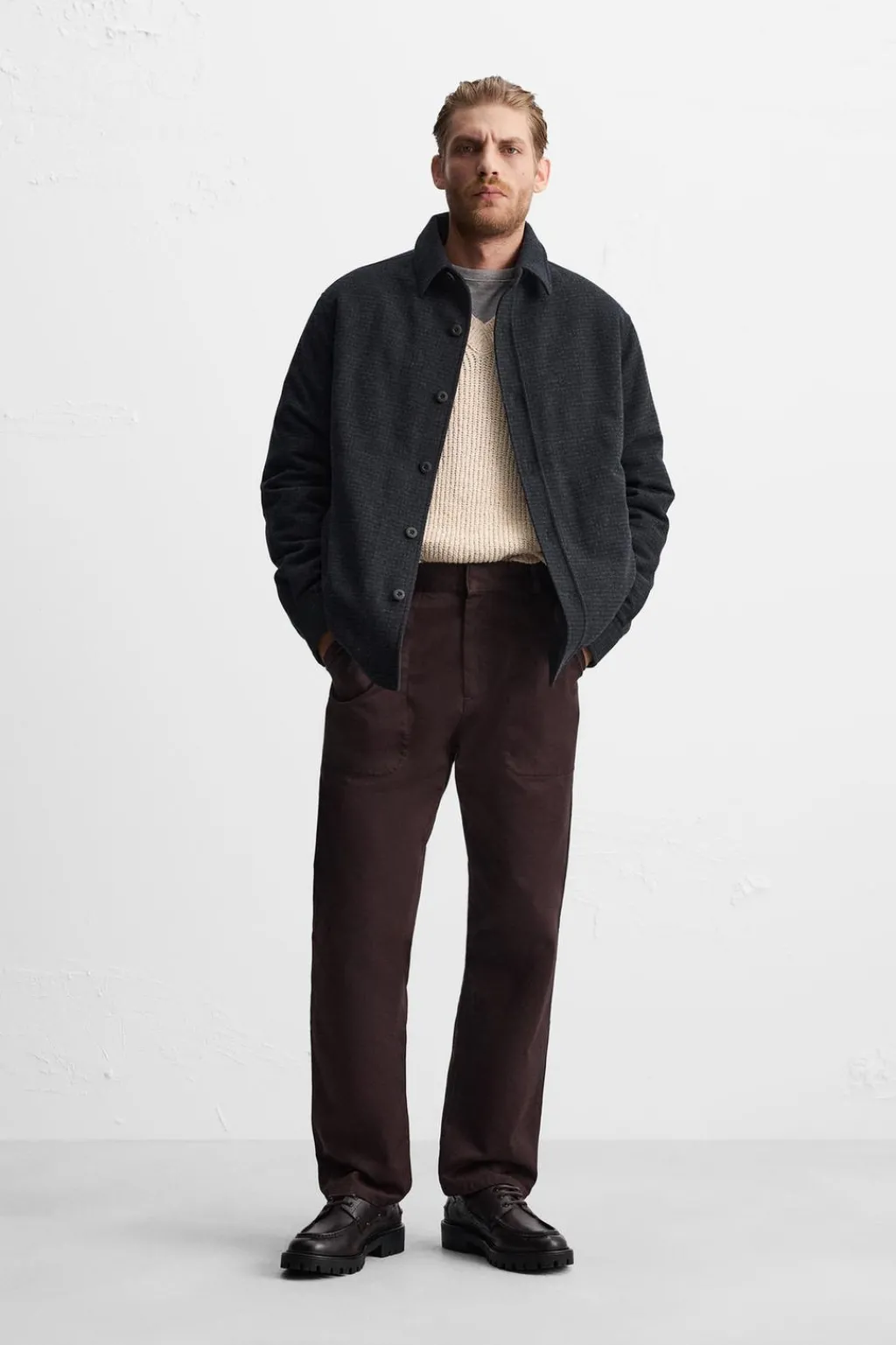 Sale SOBRECAMISA ACOLCHADA BOLSILLOS Hombre Sobrecamisas