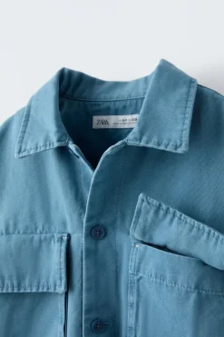 Niños ZARA 6 - 14 Años·Camisas / Sobrecamisas<SOBRECAMISA BOLSILLOS