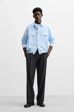 Hot SOBRECAMISA BOLSILLOS Hombre Sobrecamisas