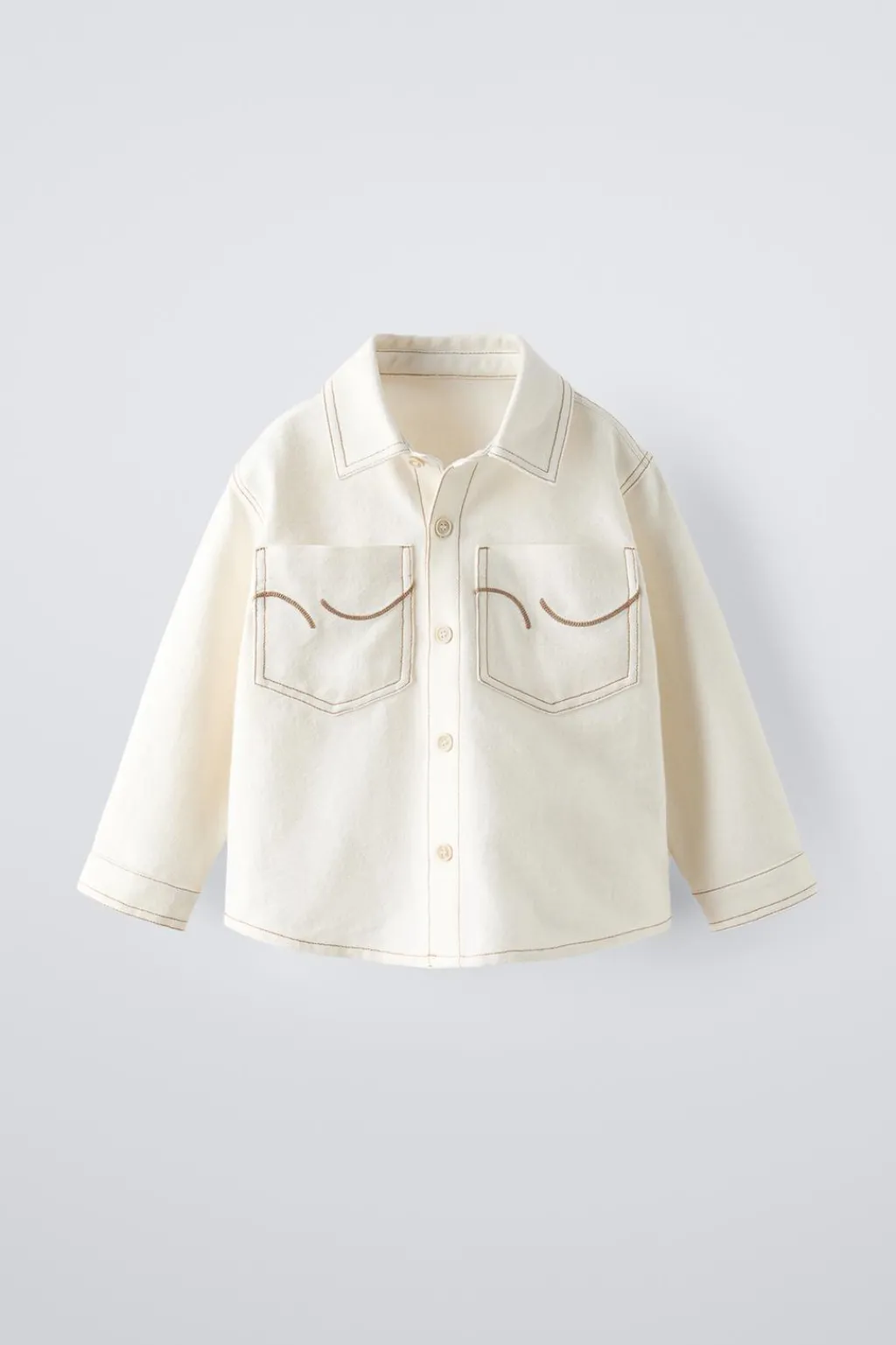 Niños ZARA 1½ - 6 Años·Camisas|1½ - 6 Años·Camisas / Sobrecamisas<SOBRECAMISA BOLSILLOS BORDADOS