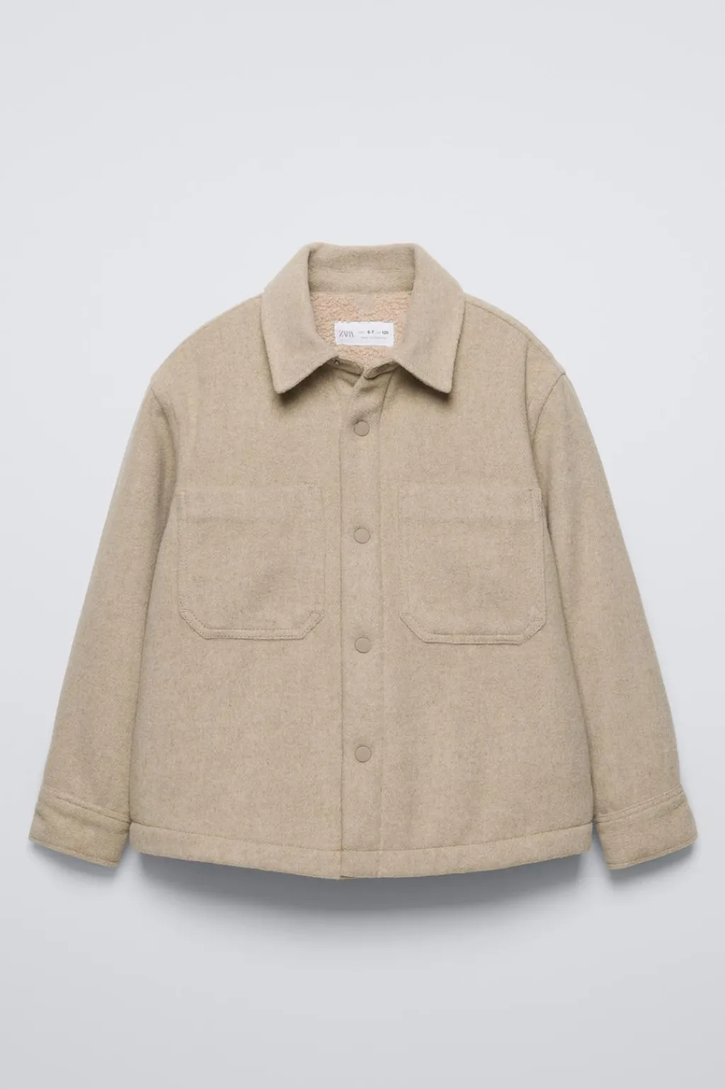 Niños ZARA 6 - 14 Años·Camisas / Sobrecamisas<SOBRECAMISA BORREGUILLO