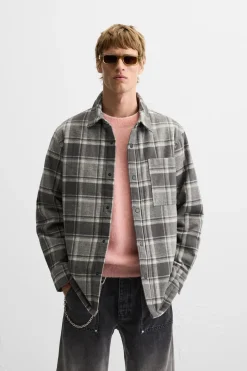 Outlet SOBRECAMISA CUADROS ACOLCAHDA Hombre Sobrecamisas
