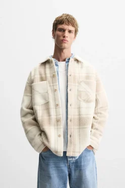 Outlet SOBRECAMISA CUADROS BOLSILLOS Hombre Sobrecamisas