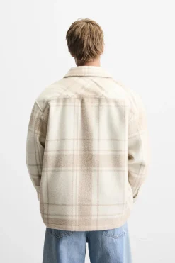 Outlet SOBRECAMISA CUADROS BOLSILLOS Hombre Sobrecamisas