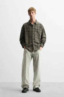 Hot SOBRECAMISA CUADROS PIERCING Hombre Sobrecamisas