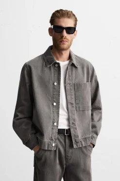 New SOBRECAMISA DENIM BOLSILLO Hombre Sobrecamisas