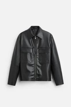 Discount SOBRECAMISA EFECTO PIEL Hombre Sobrecamisas