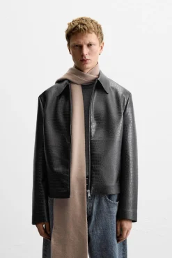 Online SOBRECAMISA EFECTO PIEL GRABADA Hombre Sobrecamisas