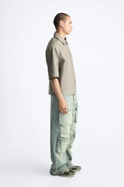 Discount SOBRECAMISA EFECTO PIEL LAVADA Hombre Sobrecamisas