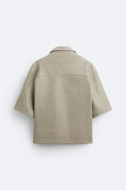 Discount SOBRECAMISA EFECTO PIEL LAVADA Hombre Sobrecamisas
