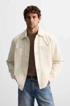 Outlet SOBRECAMISA ESTRUCTURA BOLSILLOS Hombre Sobrecamisas