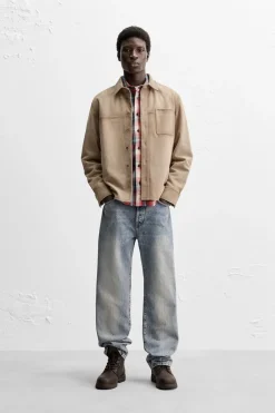 Outlet SOBRECAMISA PIEL ANTE Hombre Piel|Sobrecamisas