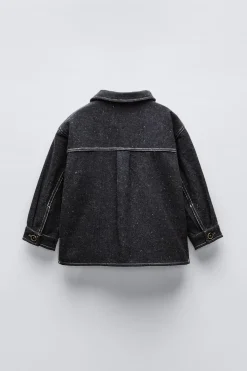 Niños ZARA 1½ - 6 Años·Camisas|1½ - 6 Años·Camisas / Sobrecamisas<SOBRECAMISA SARGA PESPUNTES