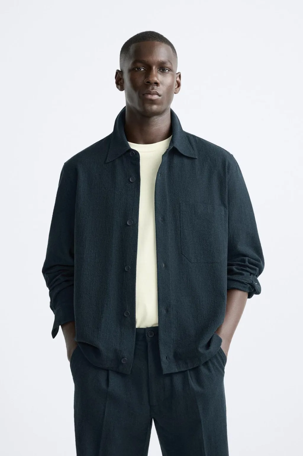 Discount SOBRECAMISA SEERSUCKER ALGODÓN - LINO Hombre Sobrecamisas