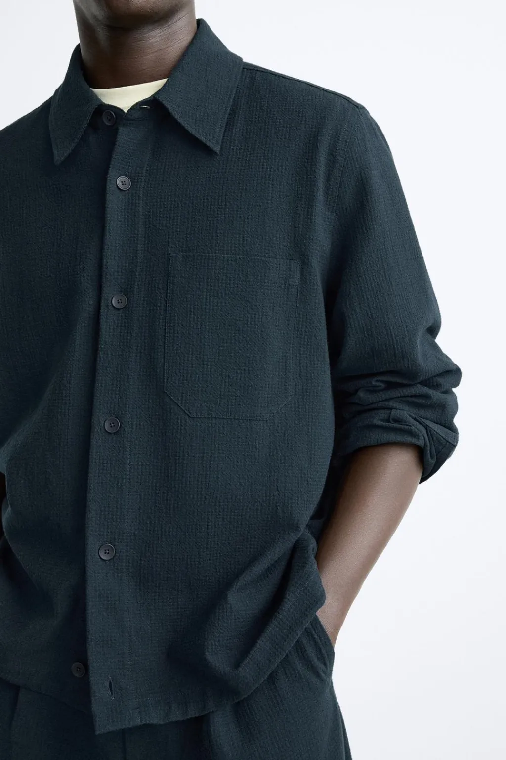 Discount SOBRECAMISA SEERSUCKER ALGODÓN - LINO Hombre Sobrecamisas