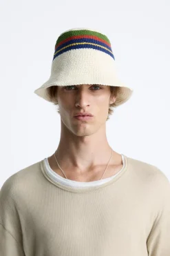Clearance SOMBRERO CROCHET BANDAS Hombre Accesorios