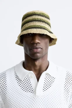 Fashion SOMBRERO CROCHET RAYAS Hombre Accesorios