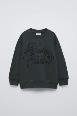 Niños ZARA 6 - 14 Años·Sudaderas<SUDADERA ABALORIOS