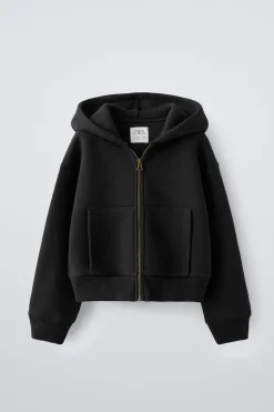 Niños ZARA 6 - 14 Años·Sudaderas|6 - 14 Años·Deporte / Jogging<SUDADERA CAPUCHA CREMALLERA