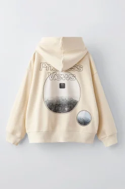 Niños ZARA 6 - 14 Años·Sudaderas<SUDADERA CAPUCHA ESTAMPADO