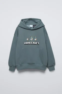 Niños ZARA 6 - 14 Años·Sudaderas|6 - 14 Años·Total Look<SUDADERA CAPUCHA MINECRAFT © MOJANG AB. ™