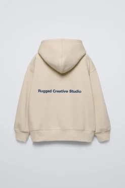 Niños ZARA 6 - 14 Años·Sudaderas<SUDADERA CAPUCHA TEXTO