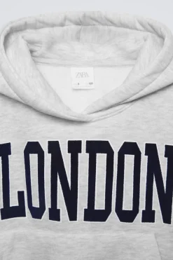 Niños ZARA 6 - 14 Años·Sudaderas|6 - 14 Años·Deporte / Jogging<SUDADERA COMBINADA TEXTO