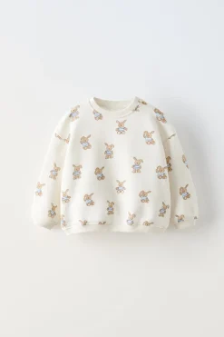 Niños ZARA 6 - 18 Meses·Conjuntos|6 - 18 Meses·Sudaderas<SUDADERA CONEJITOS
