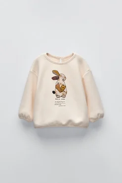 Niños ZARA 6 - 18 Meses·Sudaderas<SUDADERA CONEJO BORDADO PATCHWORK