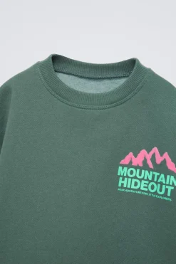 Niños ZARA 1½ - 6 Años·Sudaderas<SUDADERA ESTAMPADA MONTAÑA FLOCK