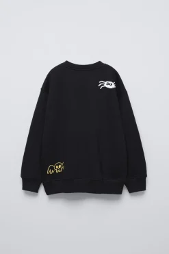 Niños ZARA 6 - 14 Años·Sudaderas|6 - 14 Años·Total Look<SUDADERA ESTAMPADO CALAVERA Y ESQUELETO