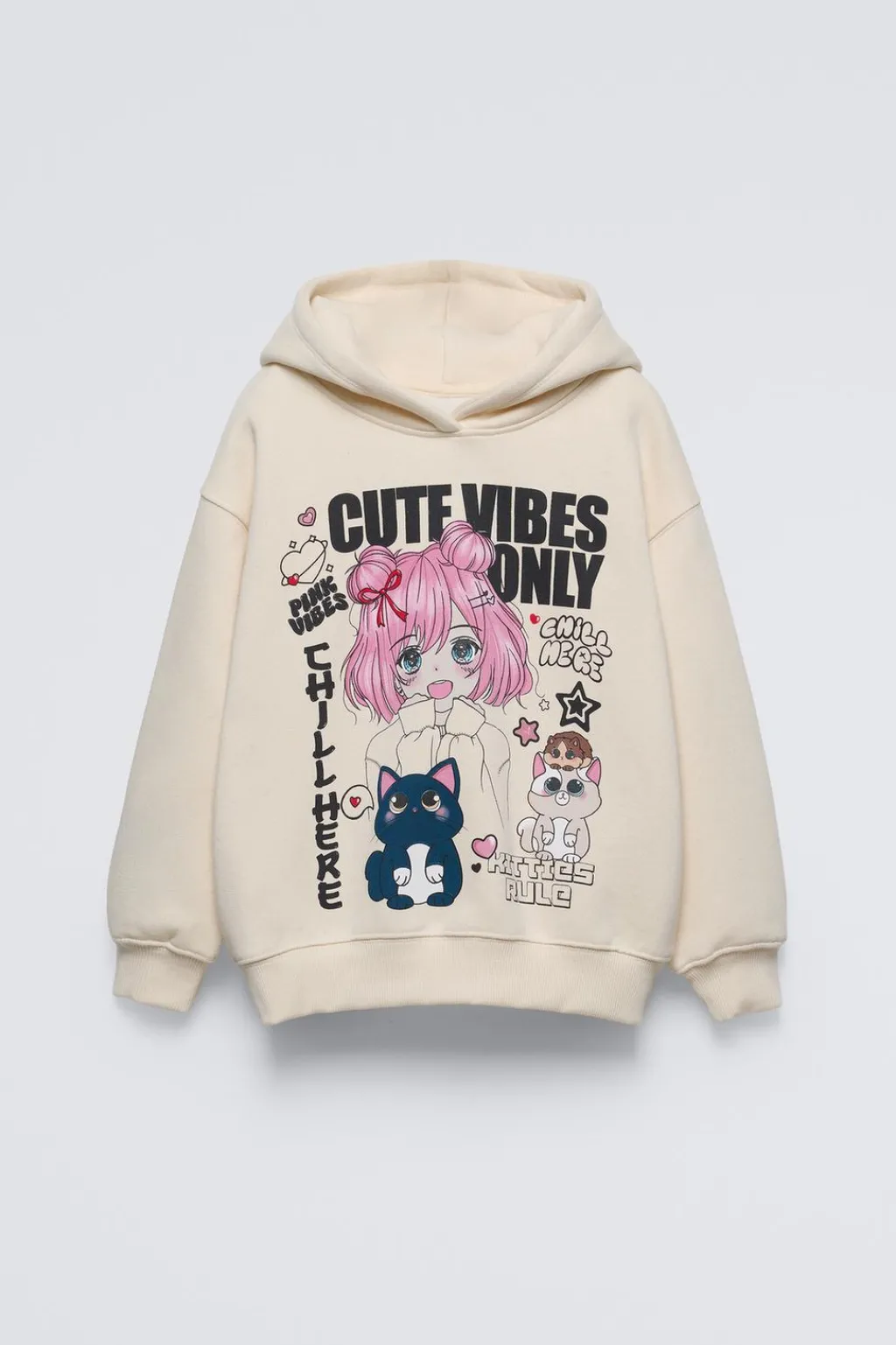 Niños ZARA 6 - 14 Años·Sudaderas<SUDADERA ESTAMPADO MANGA OVERSIZE FIT