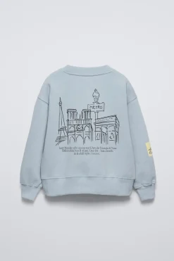 Niños ZARA 6 - 14 Años·Sudaderas<SUDADERA ESTAMPADO PARIS PERRITO