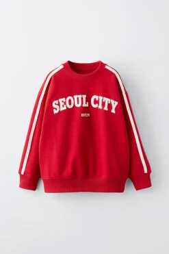 Niños ZARA 6 - 14 Años·Sudaderas|6 - 14 Años·Deporte / Chándal<SUDADERA FELPA TEXTO