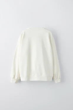 Niños ZARA 6 - 14 Años·Sudaderas<SUDADERA FLOR Y TEXTO