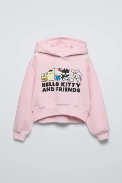 Niños ZARA 6 - 14 Años·Sudaderas|6 - 14 Años·Deporte / Jogging<SUDADERA HELLO KITTY AND FRIENDS © SANRIO CROP FIT